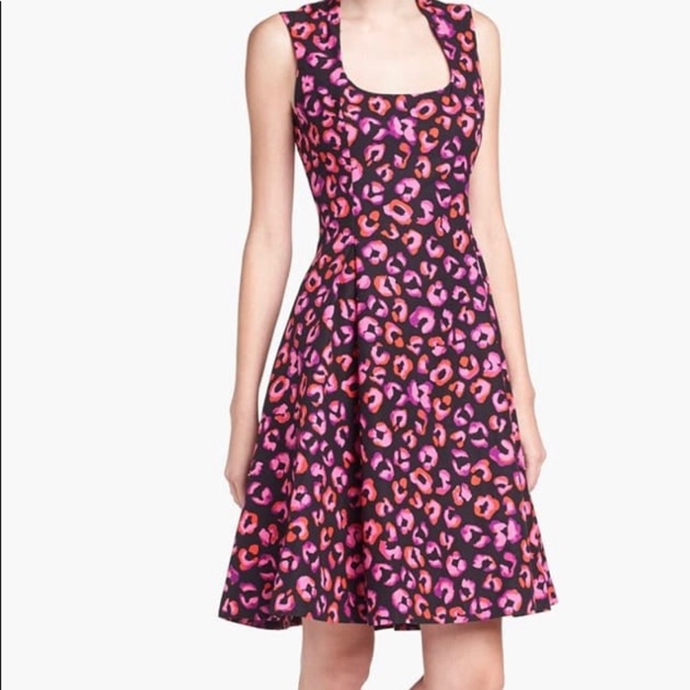 Kate Spade Pink Leopard Dress Size 8